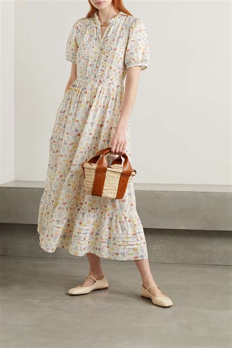 Cotton Floral Dress With Sleeves