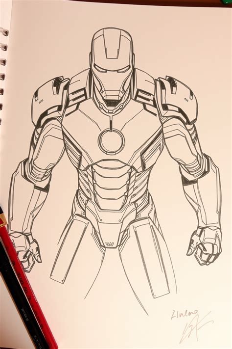 sketch images  iron man