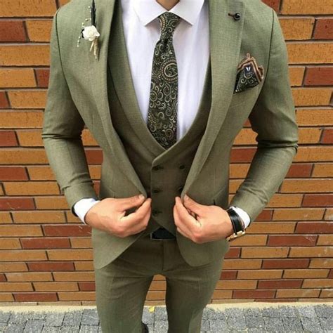men green suit olive green suit men wedding suit men wedding clothing