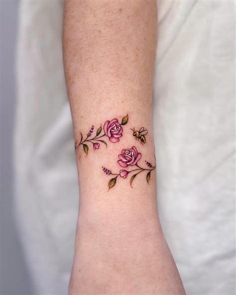 rose wrist tattoo 7