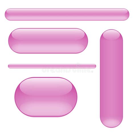 pink button bar  banner collection stock illustration