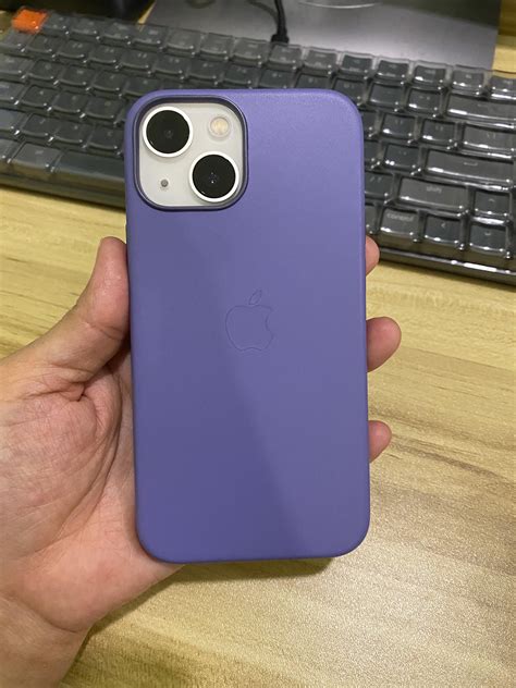 Wisteria Leather Case On Starlight : r/iPhone13Mini