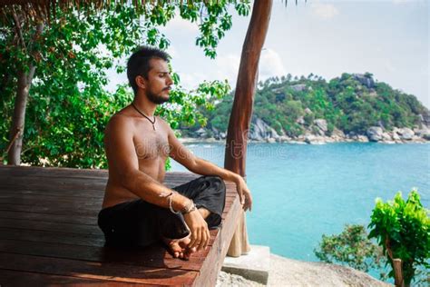 Man in meditation stock photo. Image of health, caucasian - 77939402