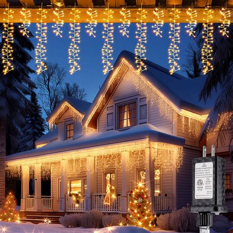 Brightown Cluster Icicle Lights for Outside, 20Ft 1125 LED Christmas
