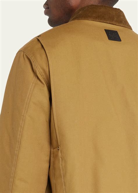 Loewe Men's Fleece-Lined Work Jacket - Bergdorf Goodman