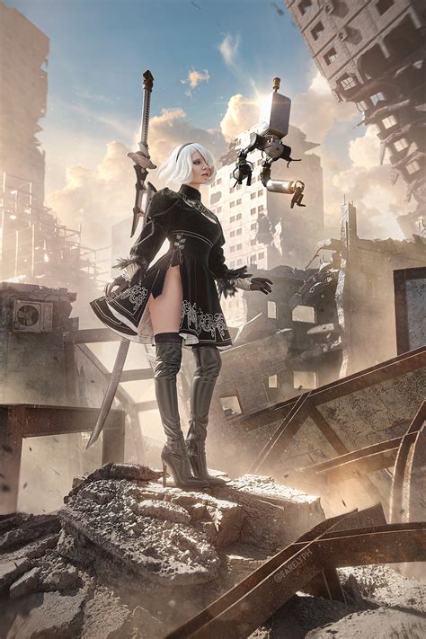 Nier: Automata - 2b - cosplay photo art :: Behance