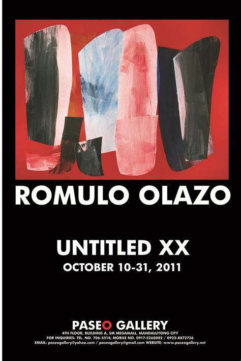 Paseo Art Gallery: ROMULO OLAZO: UNTITLED:XX