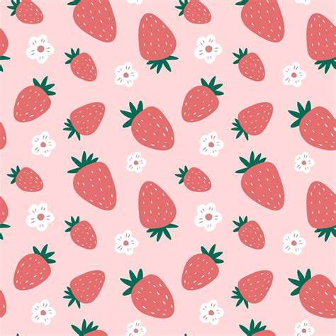 Cute strawberry seamless pattern. 3136876 Vector Art at Vecteezy