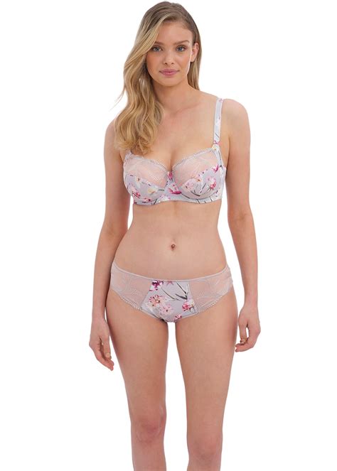 Skylar Underwired Side Support Bra - Silver – Leia Lingerie