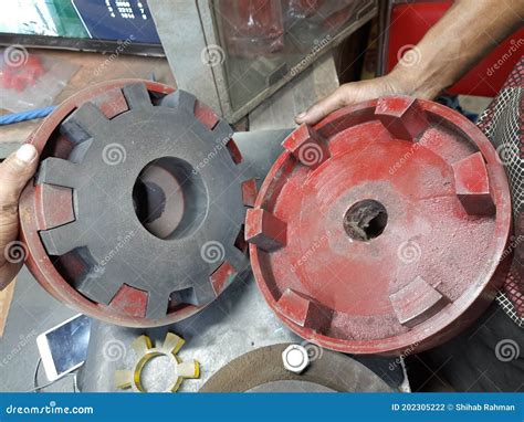 cast iron mechanical coupling  rubber stock photo image