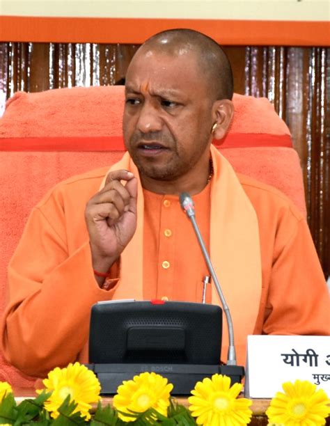 Uttar Pradesh CM Yogi Adityanath addresses a press conference