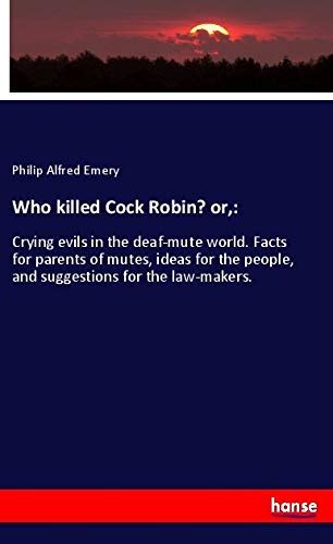 killed cock robin  emery philip alfred