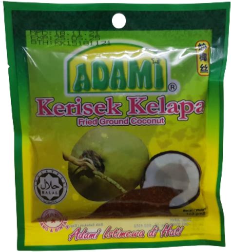 Adami Premium Kerisek Kerisik Kelapa Fried Ground Coconut, 100g Each