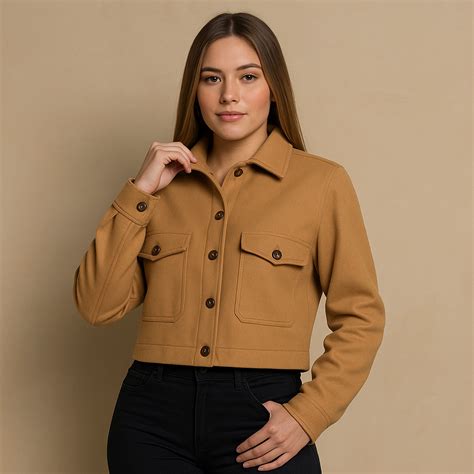 Jaqueta De Lã Batida Feminina - Jaqueta Feminina Casaco De Frio Lã Batida Abrigo agasalho blazer frio ...