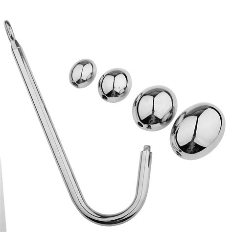 Replacable Three Balls Metal Anal Hooks Butt Plug Strap On Sex Toys For