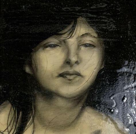 Original Nude Portrait painting on Wood | #3759077304
