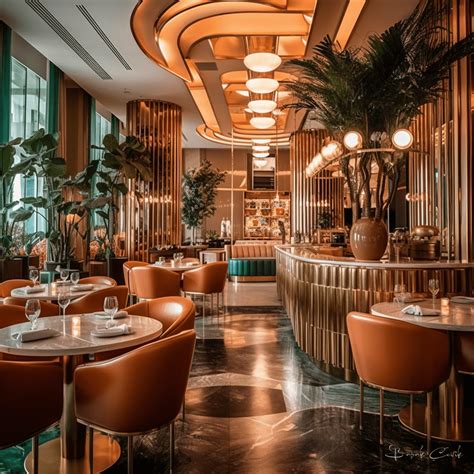 luxury art deco restaurant interior design contemporary dining room