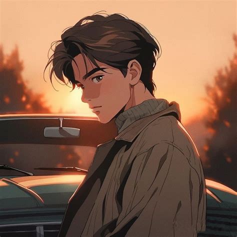 cartoon guy  middle part brunette cartoon characters male