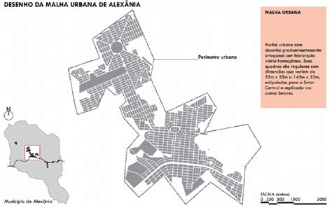 -Malha viária e quadras do projeto urbanístico para Alexâ-nia. Fonte ...