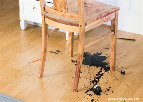 how to get ink off wood