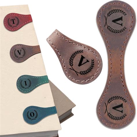 Amazon.com: Personalized Magnetic Leather Bookmark - Genuine Custom