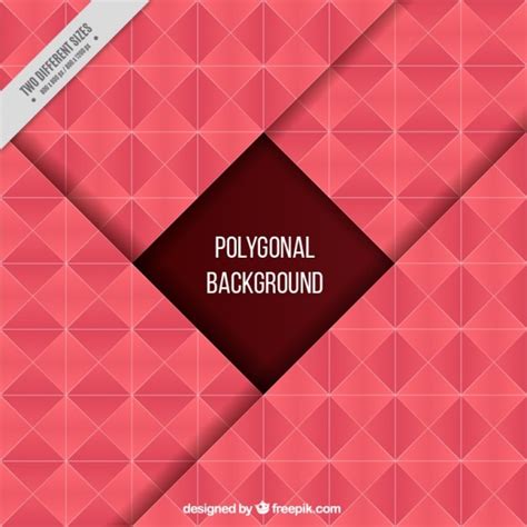 vector polygonal red background