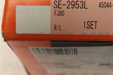 END SUB-ASSY, SET: LEFT + RIGHT SE2953LR | 555 Parts | PartSouq