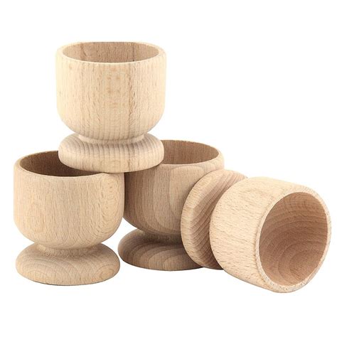 egg cup set   beech wood egg cups  big kitchen cookware