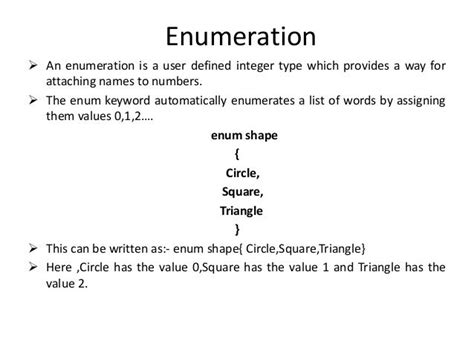 Enumeration in c#