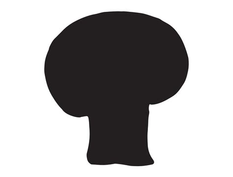 Mushroom silhouette on white background 47306578 Vector Art at Vecteezy