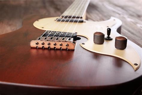 premium photo electric guitar close