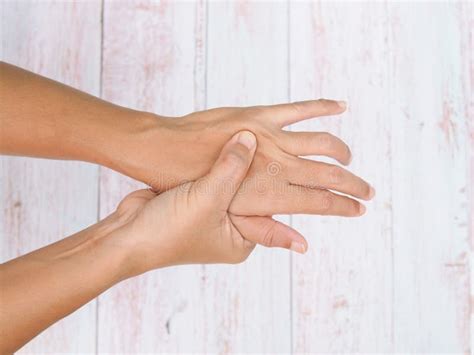 Finger Pain and Numbness in the Ring Finger or Joint Pain Stock Image ...