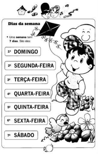 Dias Da Semana Para Imprimir Colorido - 22 Atividades sobre Dias da Semana para Imprimir em 2020 | Atividades ...
