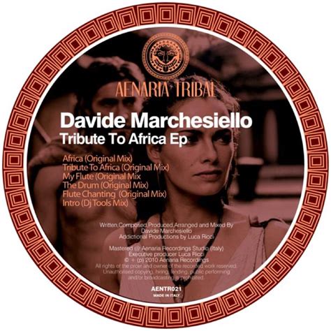 Tribute To Africa - Davide Marchesiello: Song Lyrics, Music Videos ...
