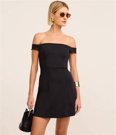 Vestido Curto Ombro A Ombro - Vestido Curto Ombro a Ombro Preto