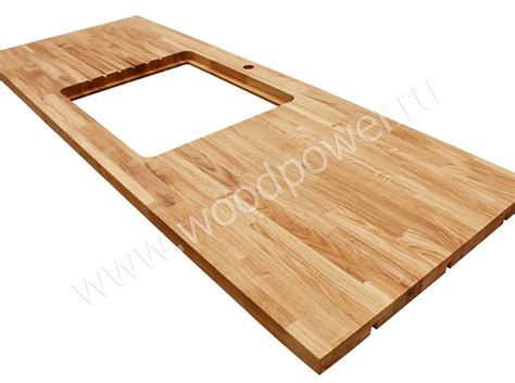 Кухонная столешница на заказ из массива дерева | woodpower.ru