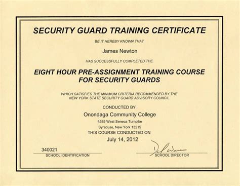 security officer certification security guards companies