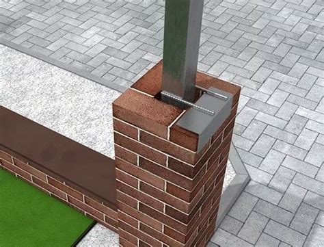 Крепление ворот на кирпичные столбы