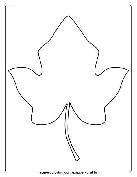 ivy leaf template  printable papercraft templates