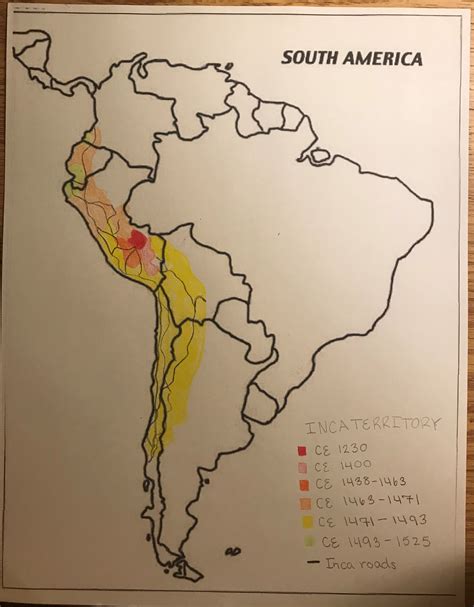 Thematic Map of Inca Territory – Inca Civilization