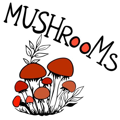 silhouette of edible shiitake mushrooms of the genus Lentinula. they