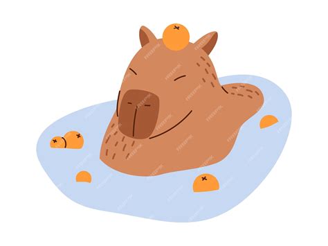 Premium Vector | Vector funny capybara in flat design Amusing capibara