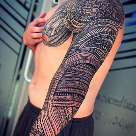 Tribal Sleeve Tattoo Color | Tribal Tattoos Design