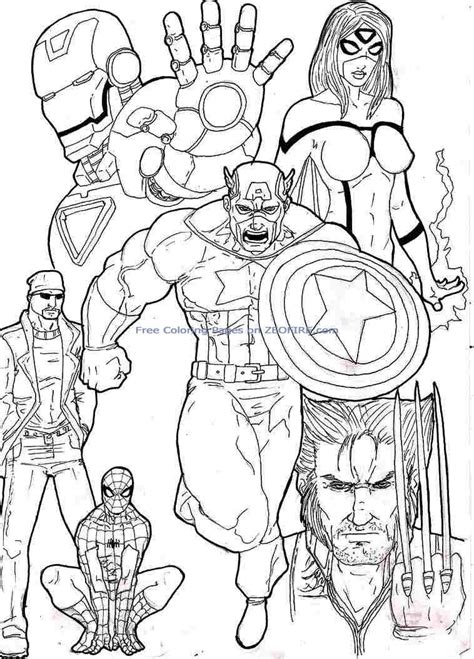 Free Printable Coloring Pages Avengers - Coloring Home