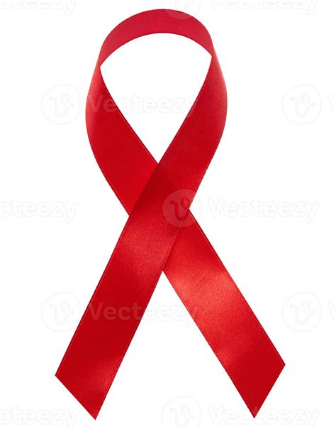 Red ribbon awareness ribbon symbol for the solidarity of people living ...