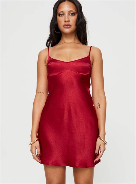 Jazelle Mini Dress Red | Princess Polly