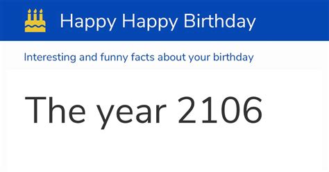 The year 2106: Calendar, history and birthdays