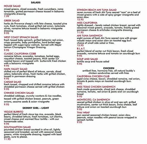 Menu at Little Matt's restaurant, West University Place