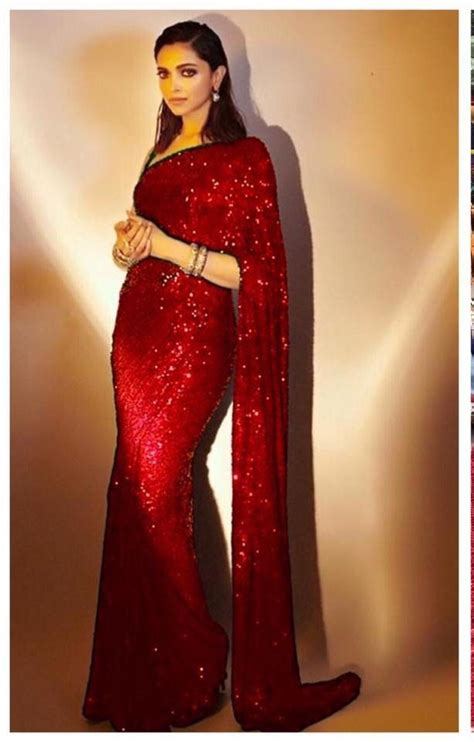 red colore embroidery sequence work saree bollywood style designer