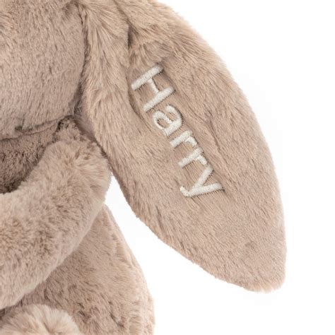 personalized bashful beige bunny birthday official jellycat